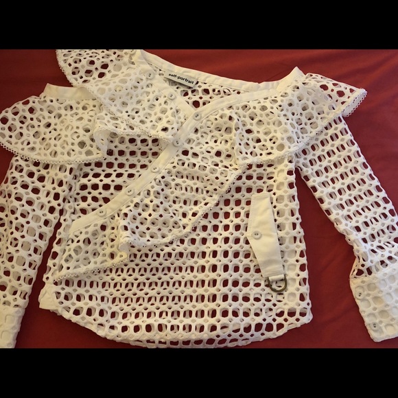 self portrait lace frill shirt - Picture 1 of 2